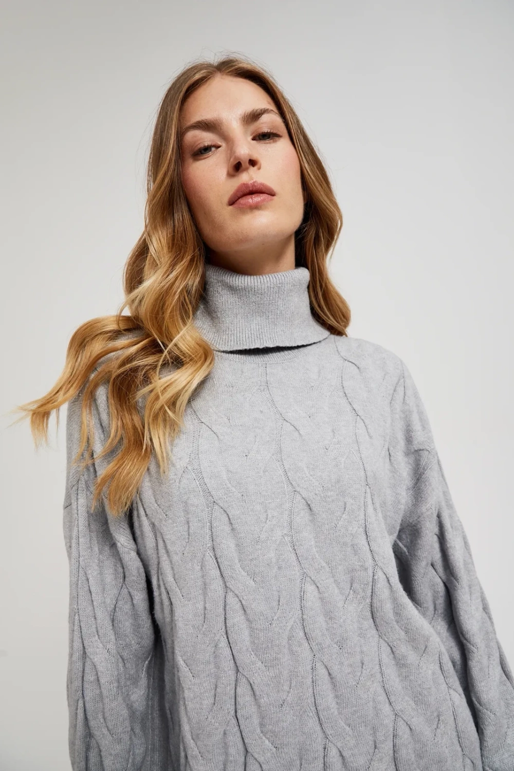 Marisse Women&#039;s Sweater Z-Sw-4564 Grey Mel
