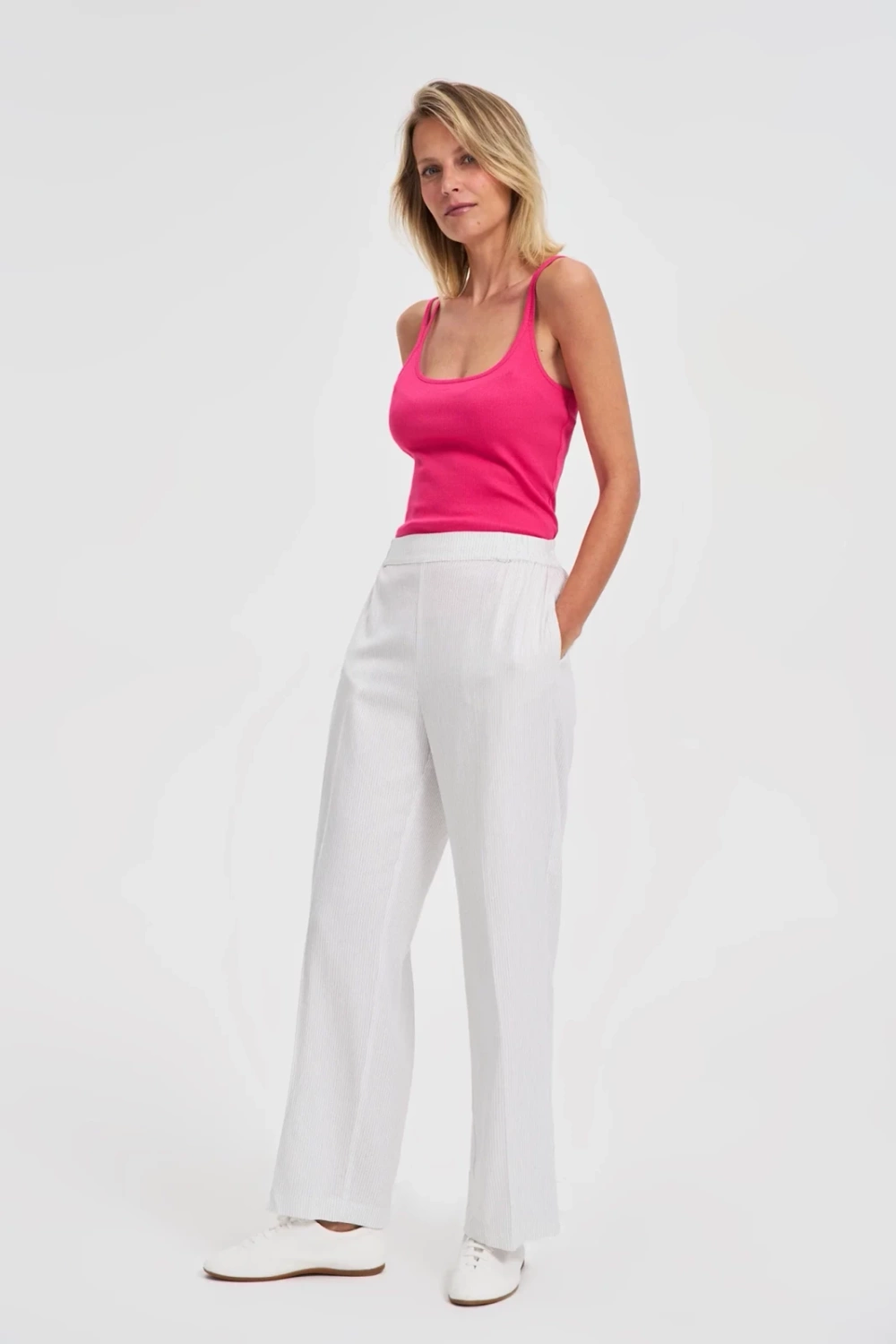 Marisse Fuchsia Cotton Top