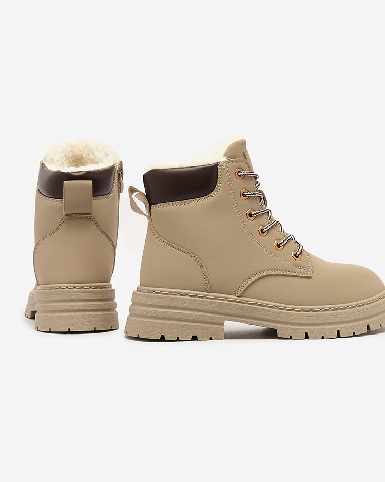 Resti Gray-brown women&#039;s insulated trapper boots Radoras