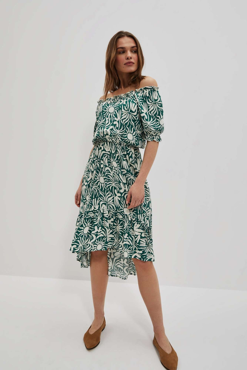 Marisse Women&#039;s Dress L-Su-4040 Palm Leaf