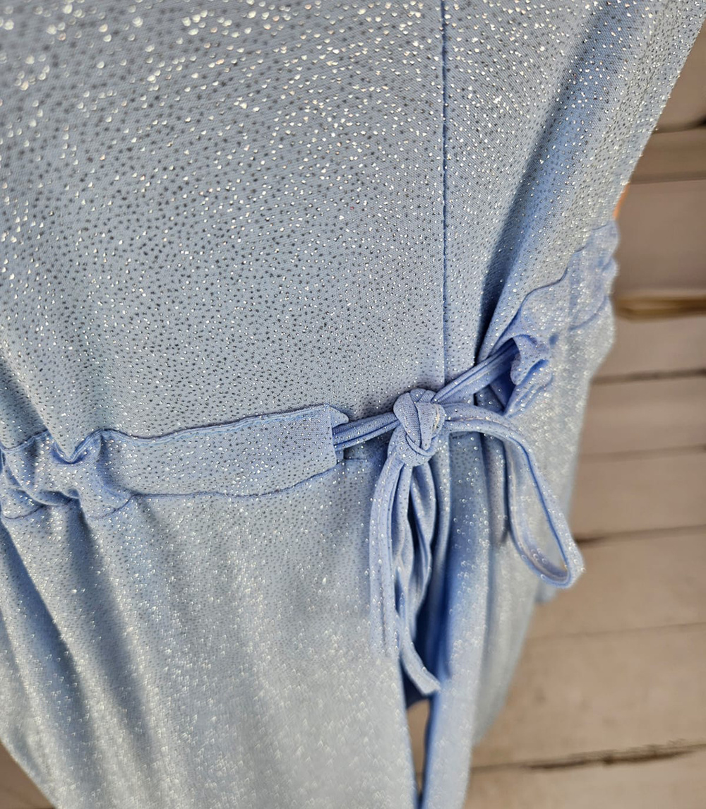 Pri Beautiful loose mini asymmetrical glitter dress OPALINA