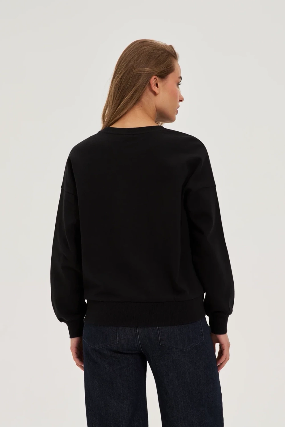 Marisse WOMEN'S SWEATSHIRT Z-BL-4805 BLACK