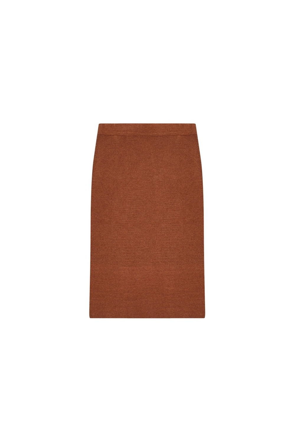 Marisse Ribbed Knit Midi Skirt Z-Sc-3608 Caramel