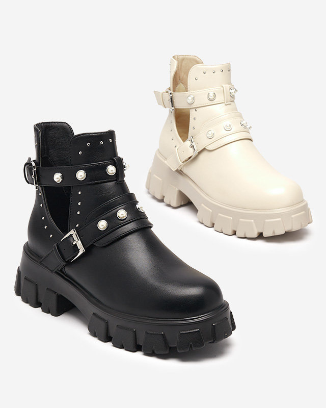 Resti Black women&#039;s boots on a solid sole Itreff- Footwear