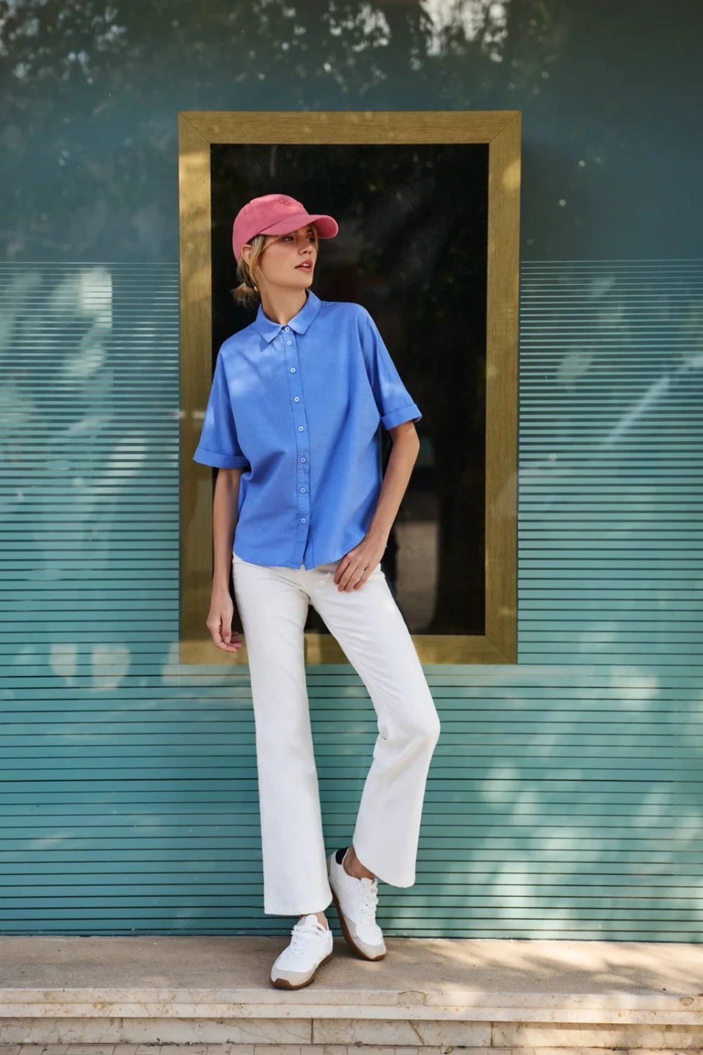 Marisse Women&#039;s Shirt L-Ko-4643 L.Blue Mel