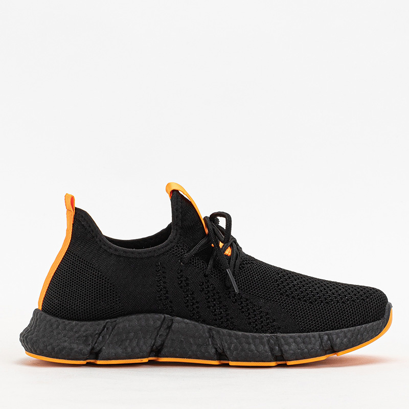 Resti Black and orange women&#039;s sports shoes Bommgi - Footwear
