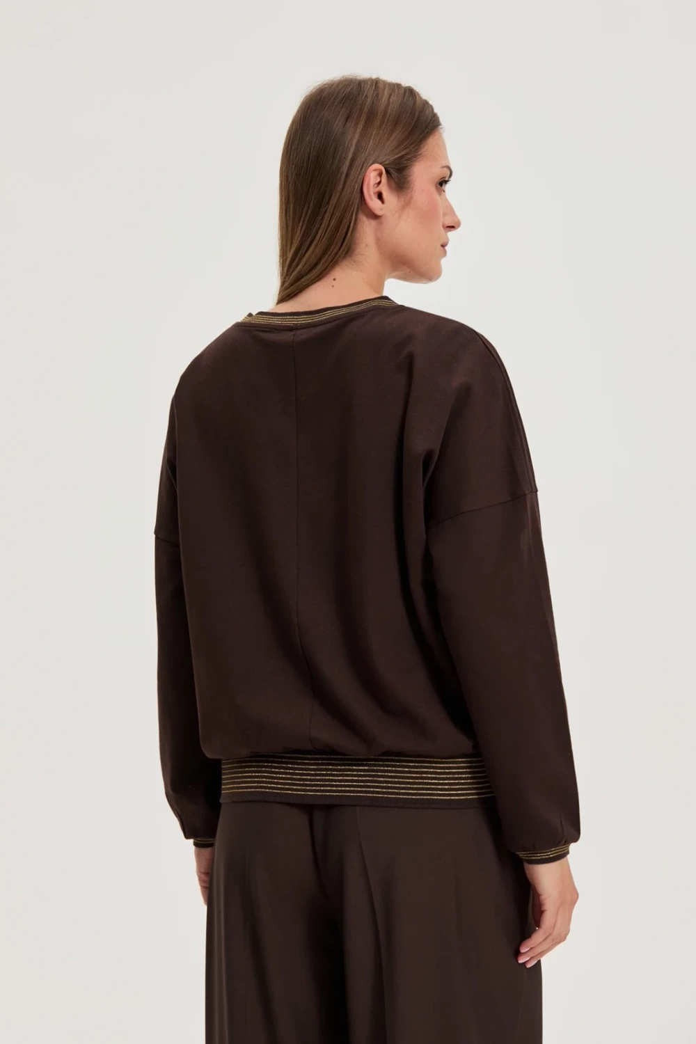 Marisse WOMEN'S SWEATSHIRT Z-BL-4801 BROWN