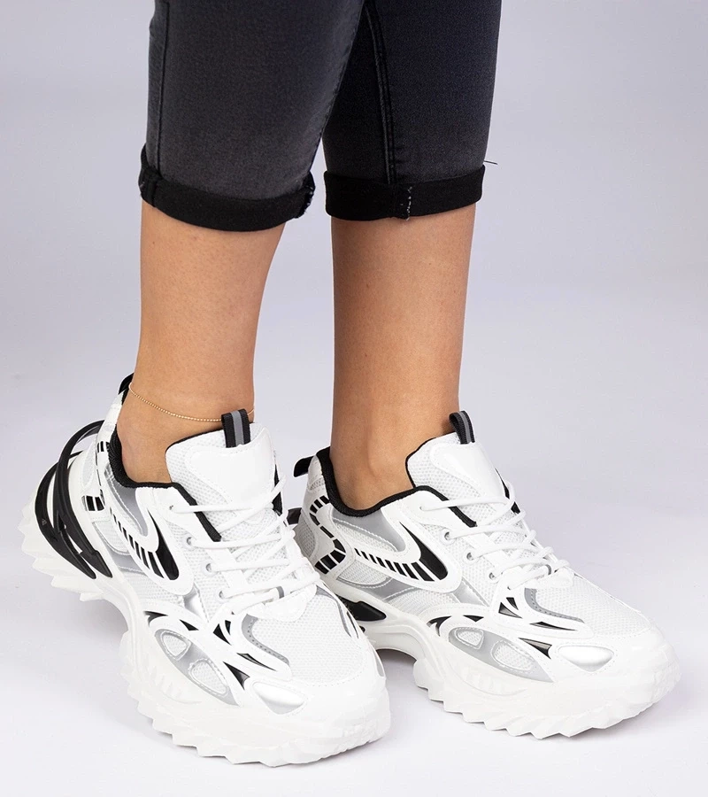 Gemre Adidași sportivi albi cu talpă masivă Lirata