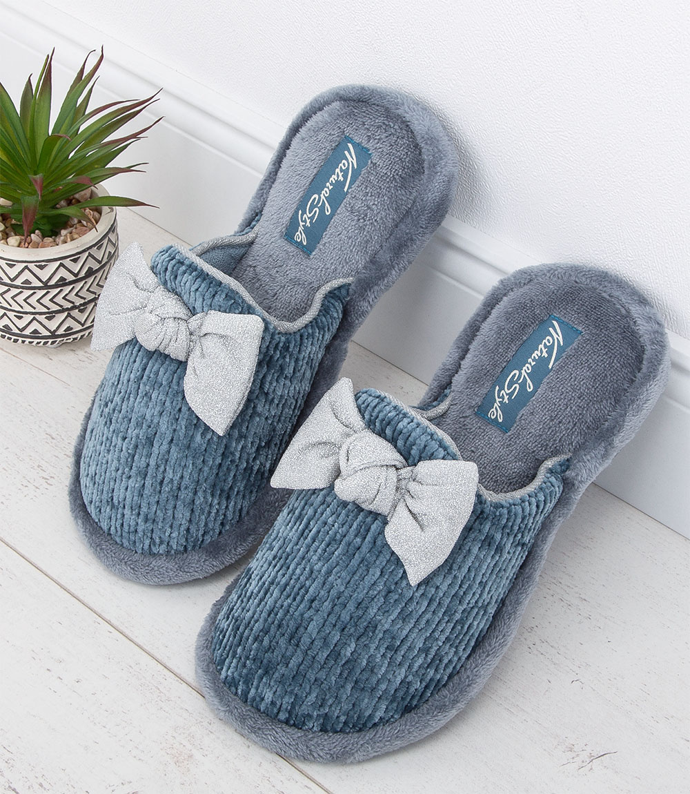 Дамски сини чехли NS-247