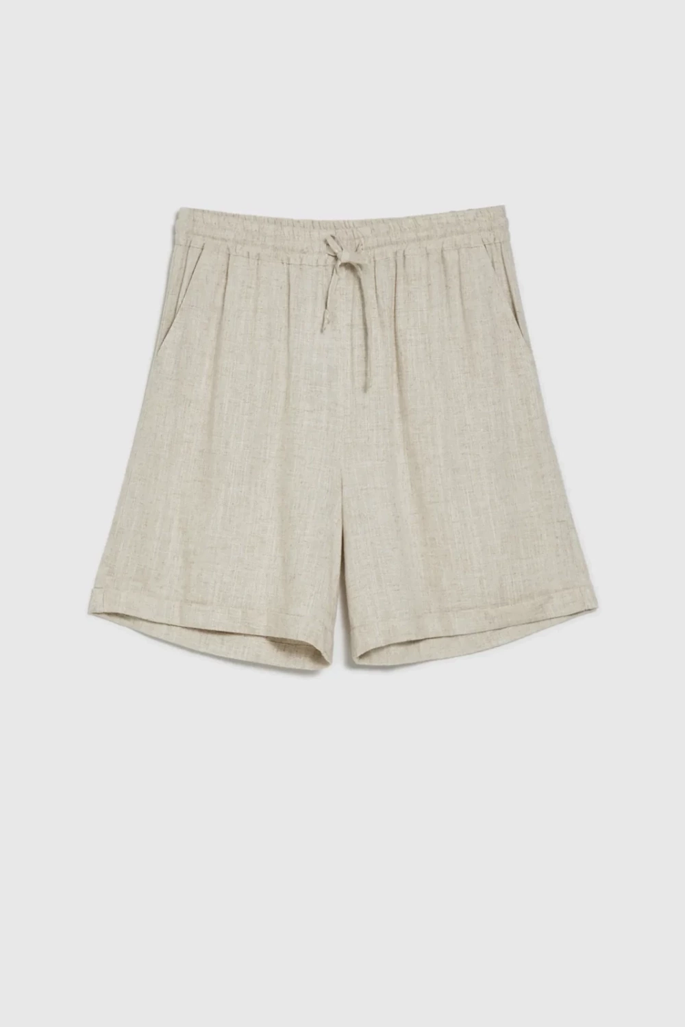 Marisse Beige Linen Shorts