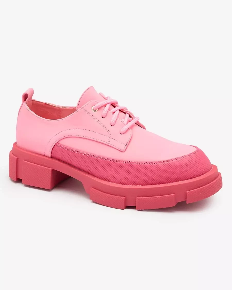 Resti Pink Womens Matte Half Shoes on a Solid Sole Trendy Chunky