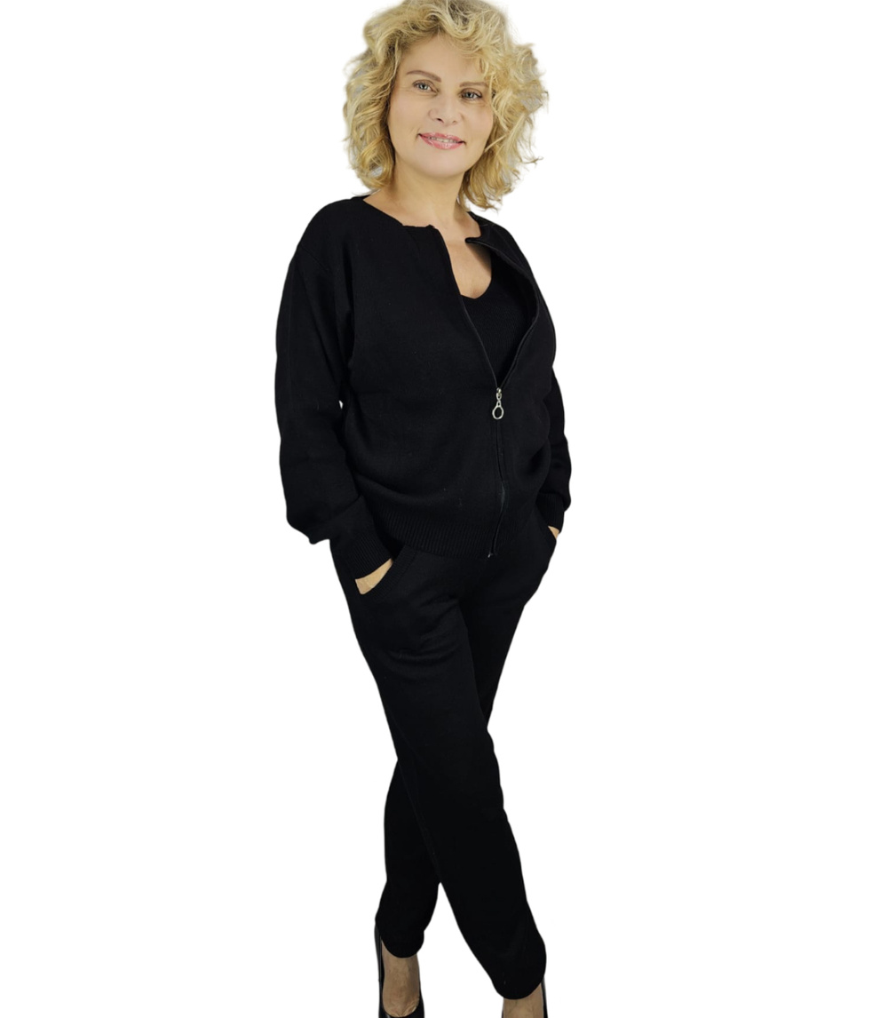 Pri Women's sweatshirt set sweatshirt + pants + top plain MIRANDA