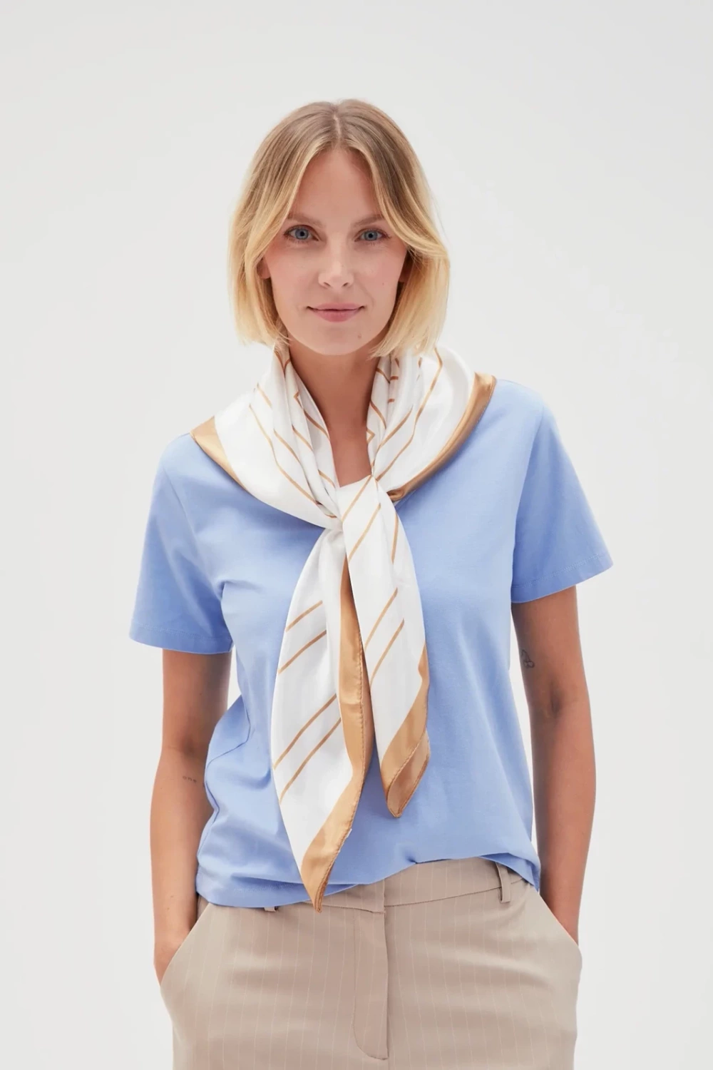 Marisse Women&#039;s Scarf L-Sz-4602 White