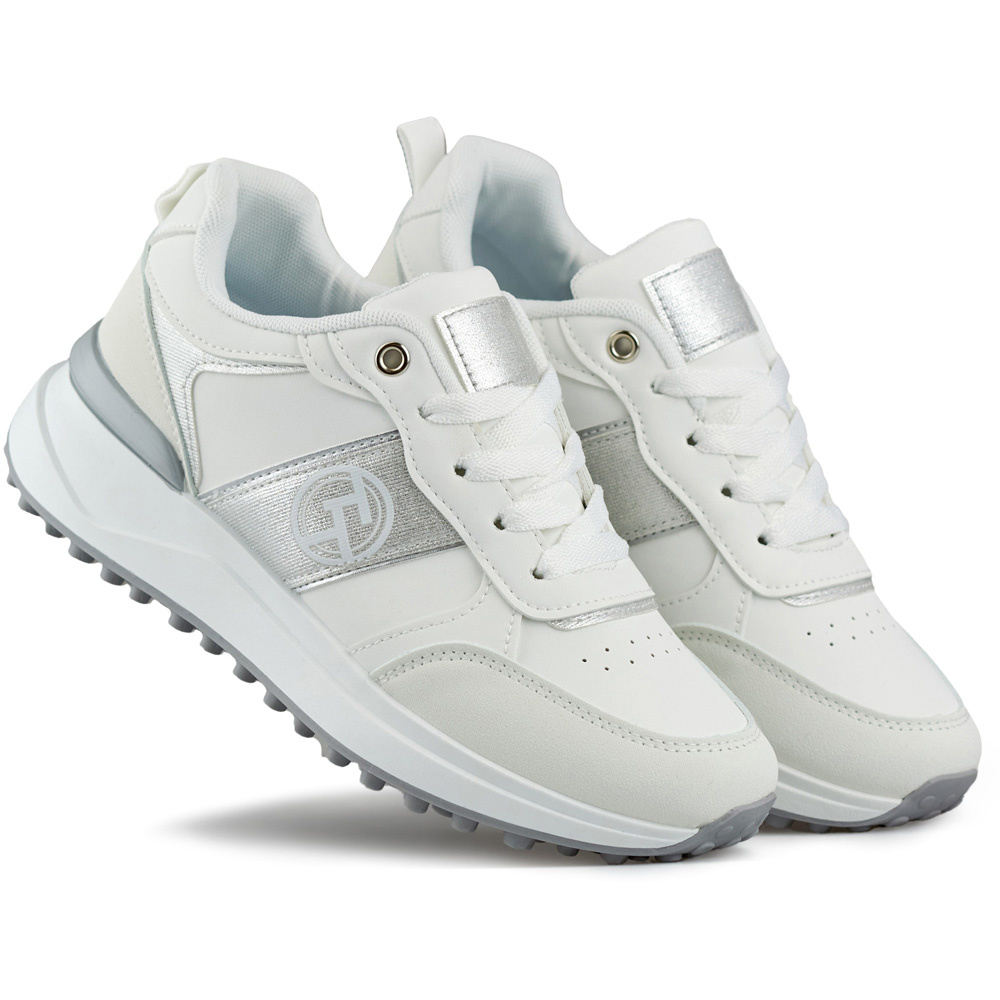 primohurt Białe wygodne sneakersy damskie na co dzień