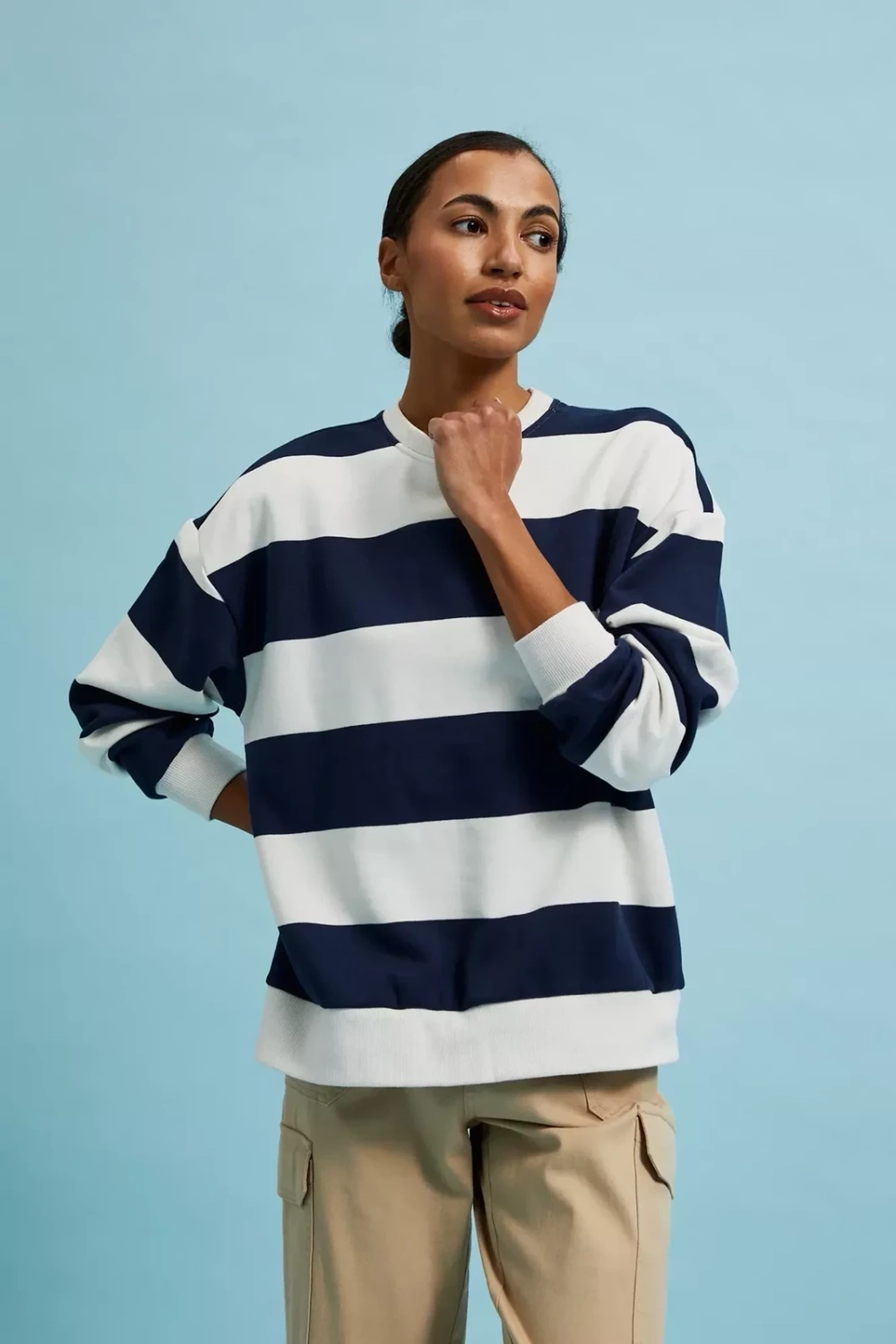 Marisse Women&#039;s Sweatshirt L-Bl-4310 Navy