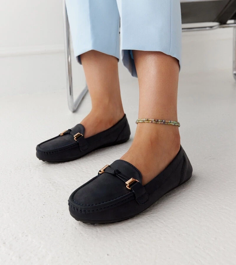 Gemre Mocasini albaștri închiși cu finisaj mat Scafati