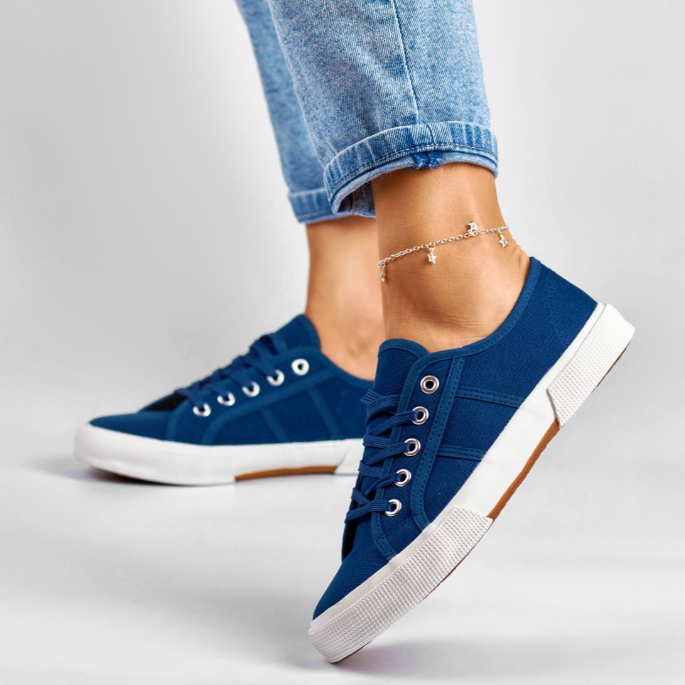 primohurt Granatowe niskie trampki