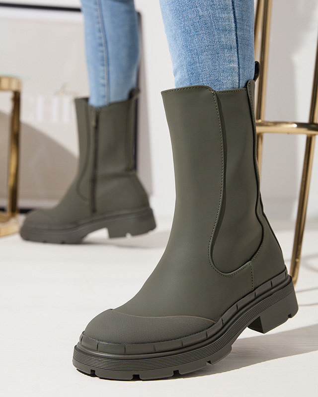 Resti Women&#039;s insulated dark green high boots Jori - Footwear