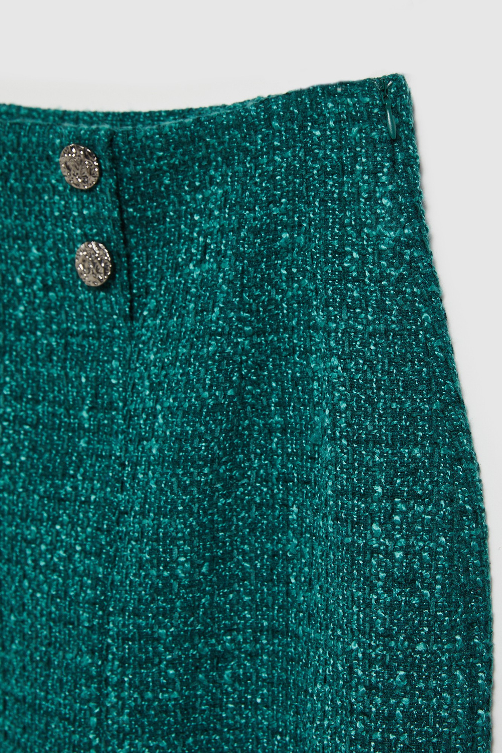 Tweed skirt with decorative buttons