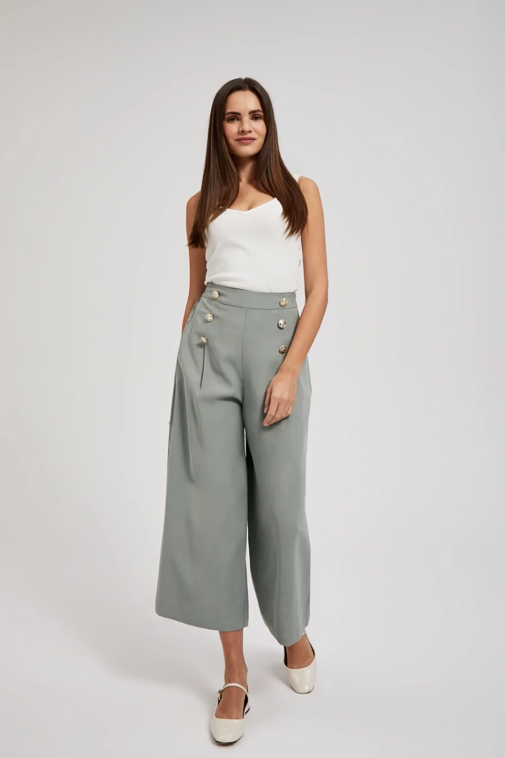 Women's summer trousers MOODO - olive