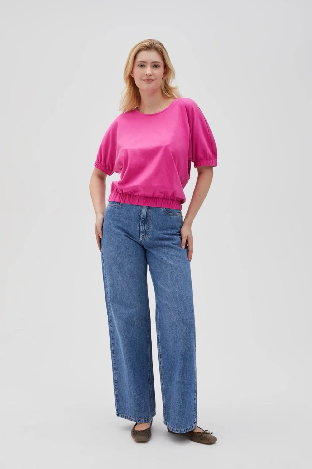 Marisse Womens T-Shirt L-Ts-4618 Fuchsia