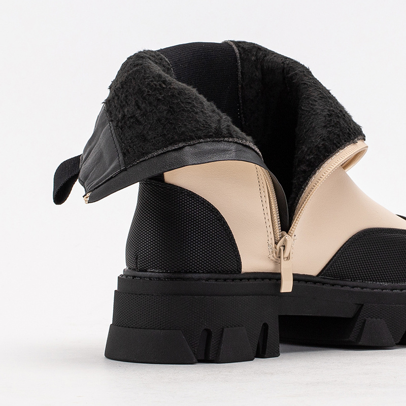 Resti Beige women&#039;s boots on a massive sole Rosidi - Footwear