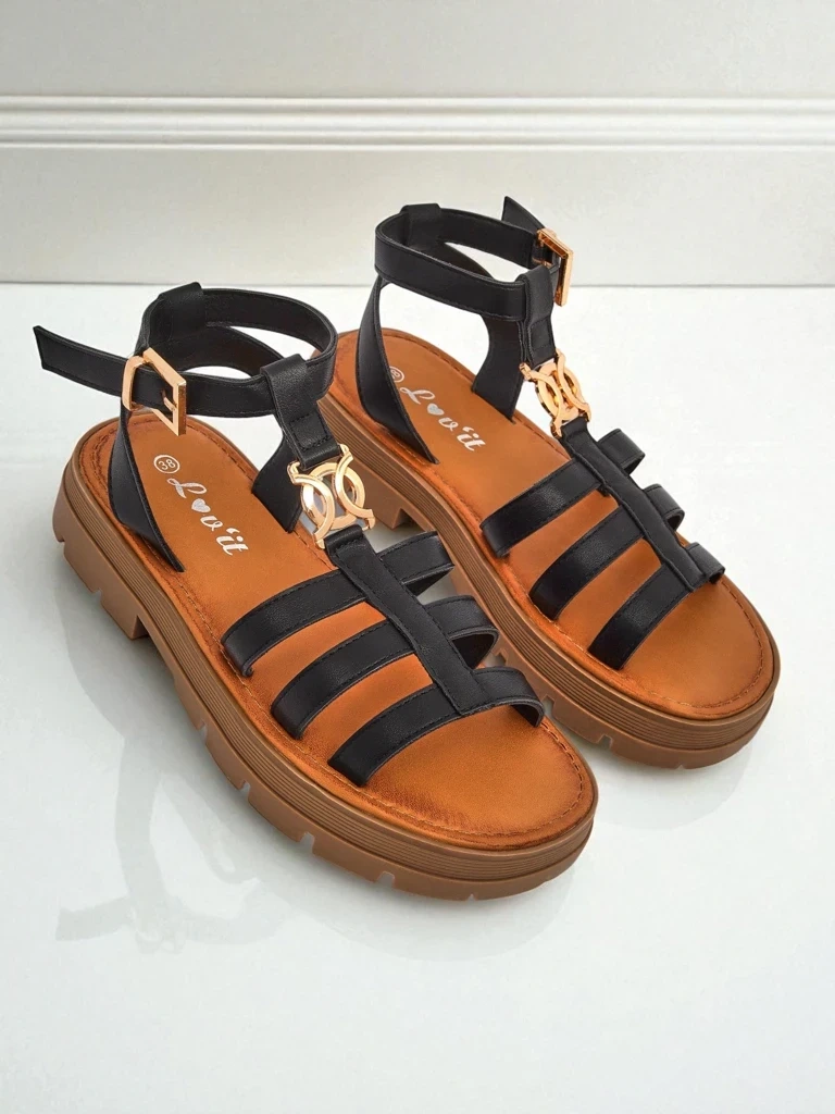 Resti Women&#039;s Roman Sandals Golden Livia