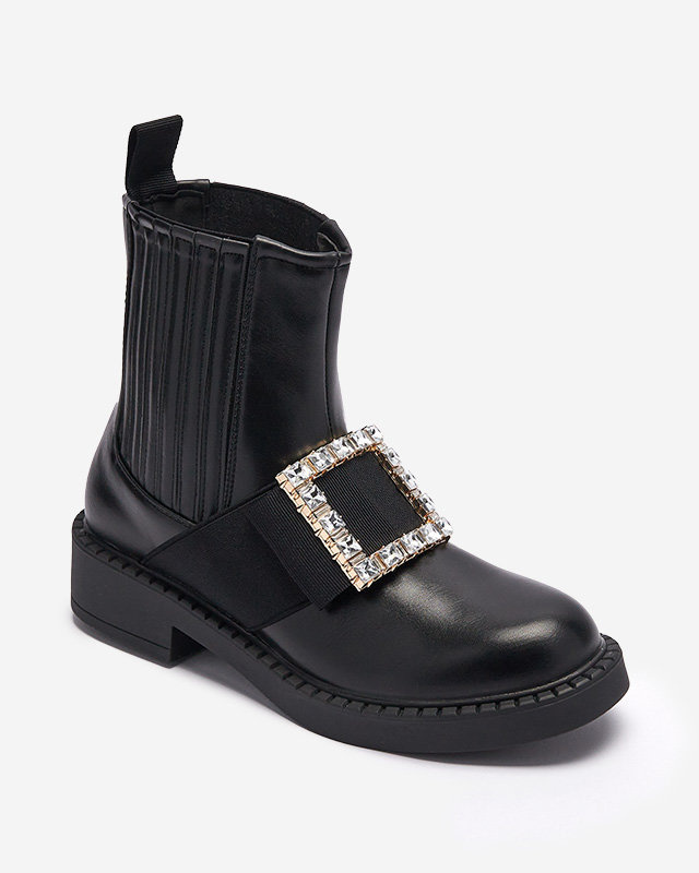 Resti Black women&#039;s ankle boots with Zenata ornament - Footwear