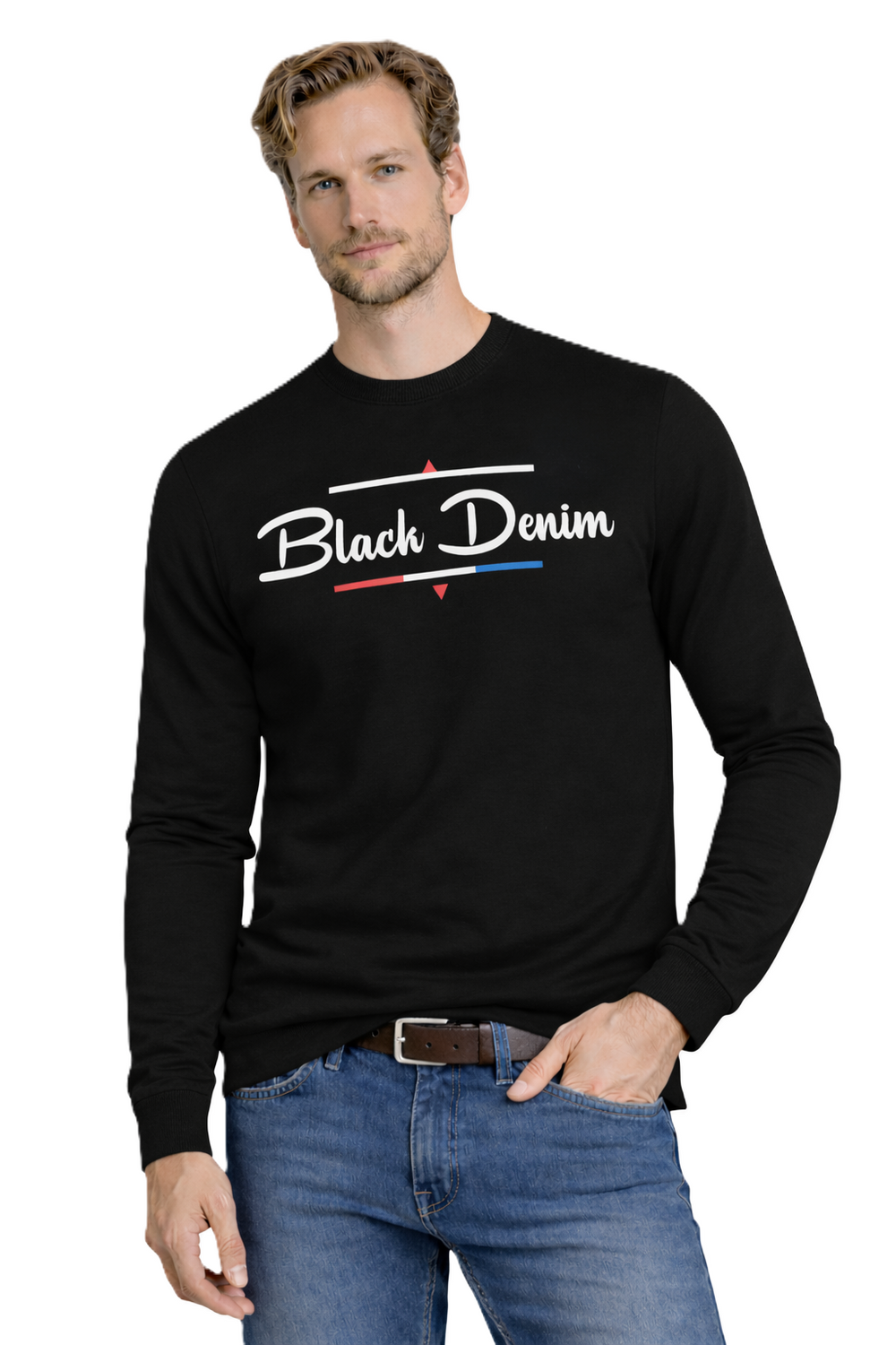 Мъжки пуловер с качулка