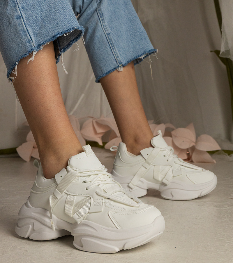 Gemre Adidași albi de damă masivi sportivi Zarina