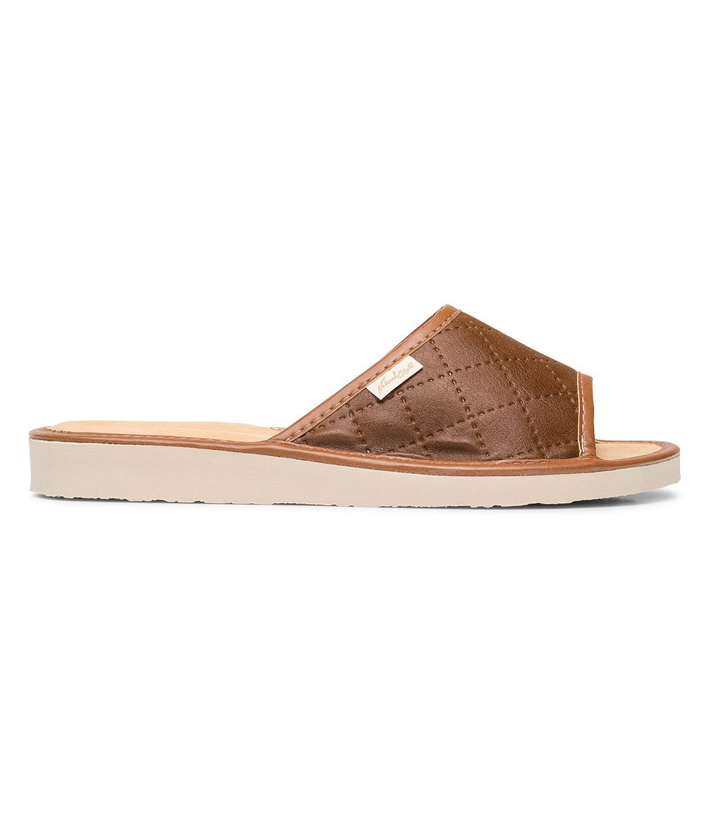 Dámske papuče Natural Style NS-112 hnedo-béžové