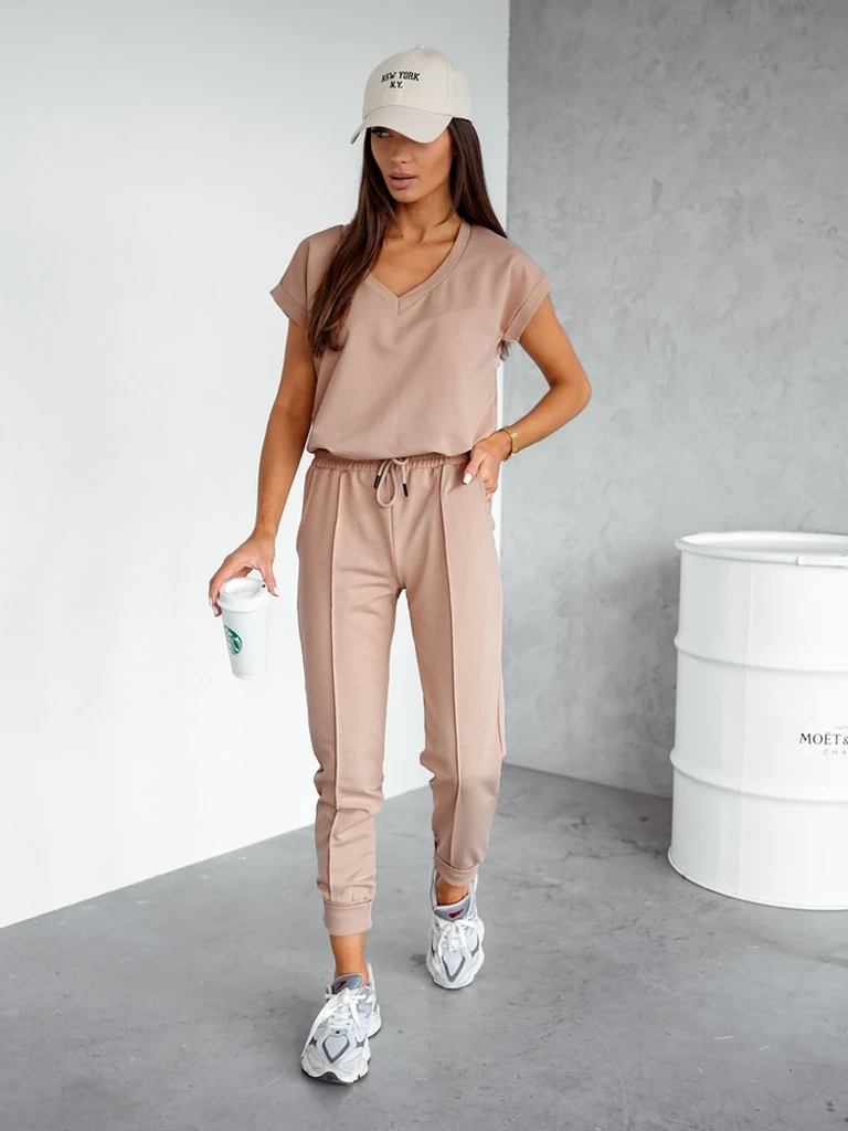 Resti Women's cotton casual set with short sleeves