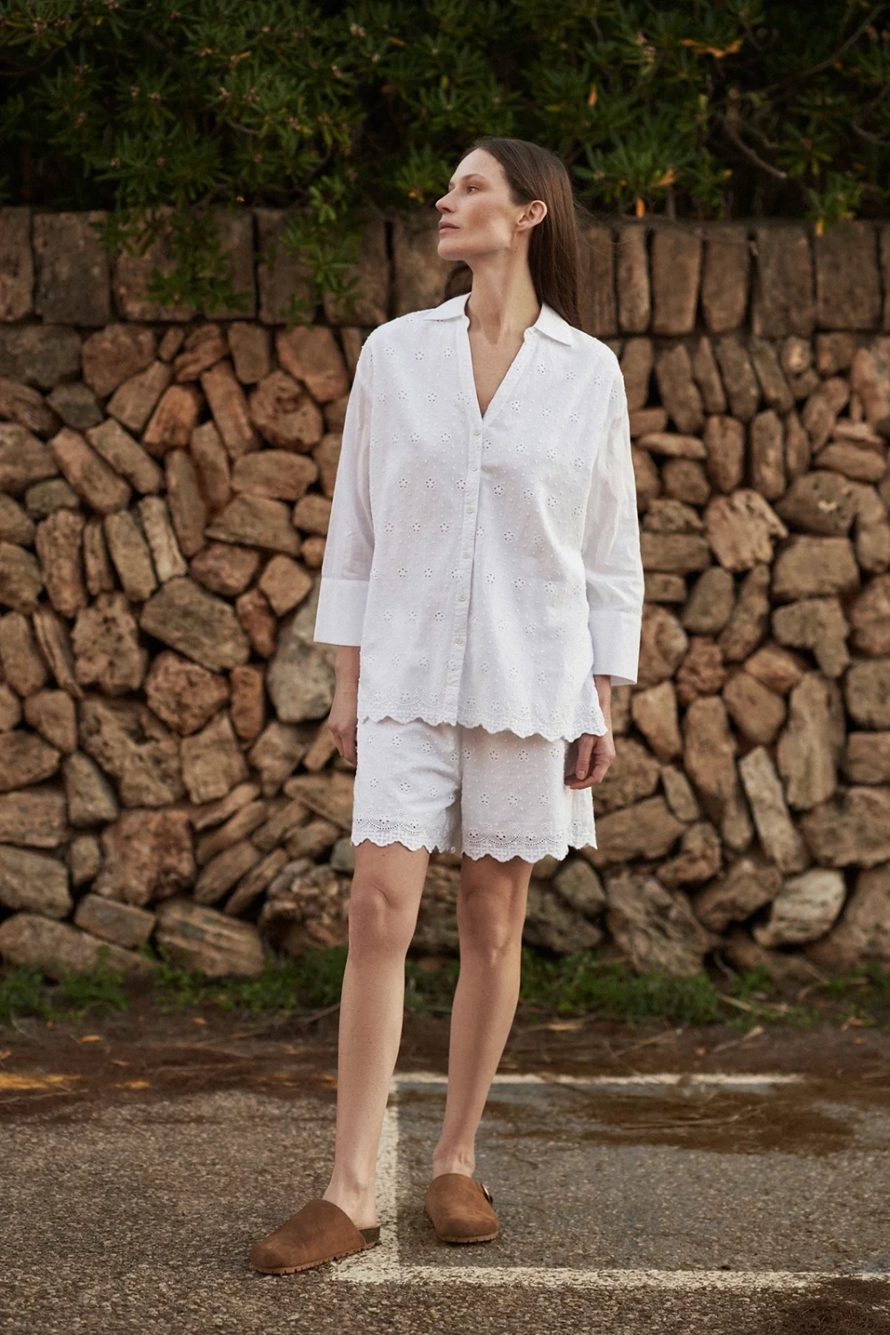 Women's romantic shirt MOODO - white