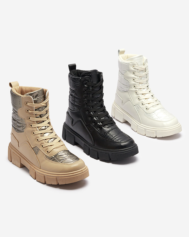 Resti Cream women&#039;s non-insulated bagger boots Qertera- Footwear