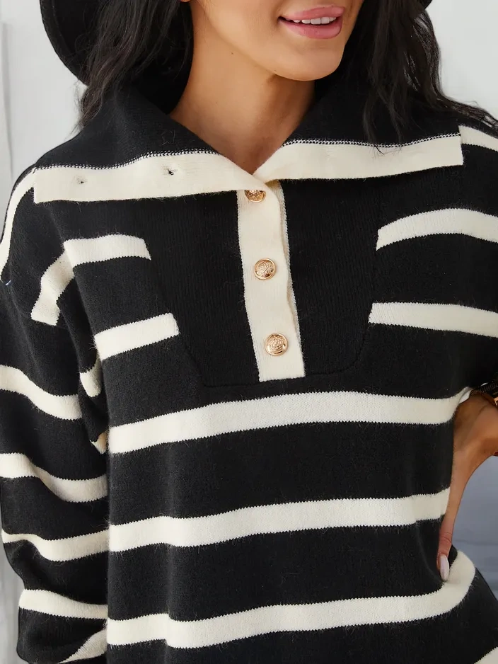 Resti Women's long striped sweater dress