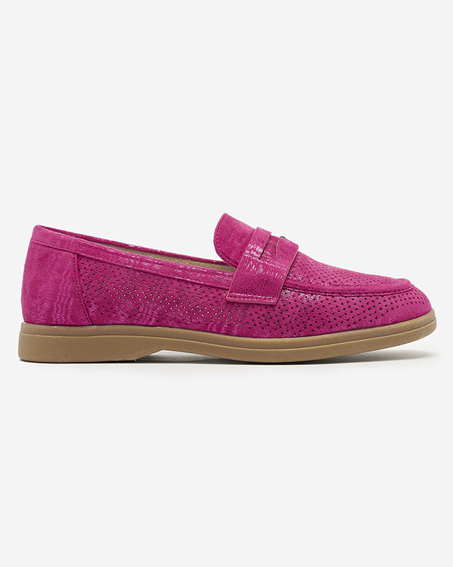 Resti Fuchsia openwork women&#039;s moccasins with shiny finish Idesa - Footwear