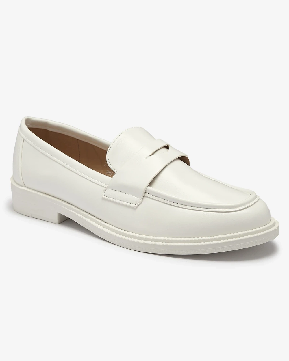 Resti White women&#039;s moccasins made of eco leather Zibom- Footwear