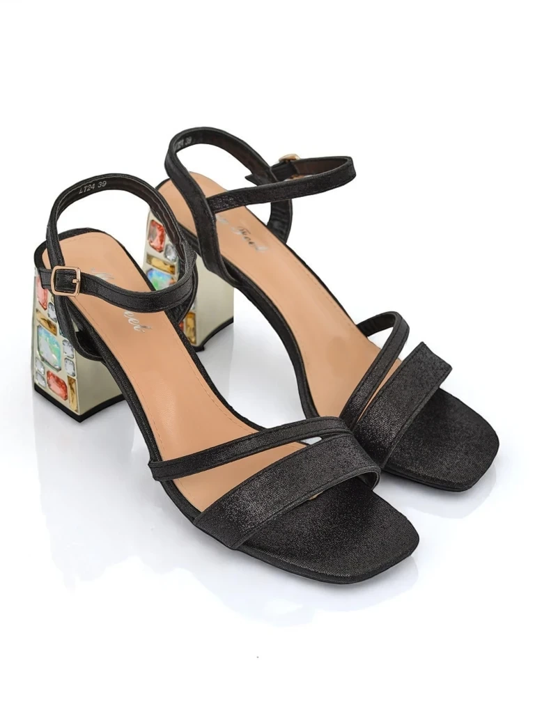 Resti Women&#039;s Glitter Crystal Charm Sandals