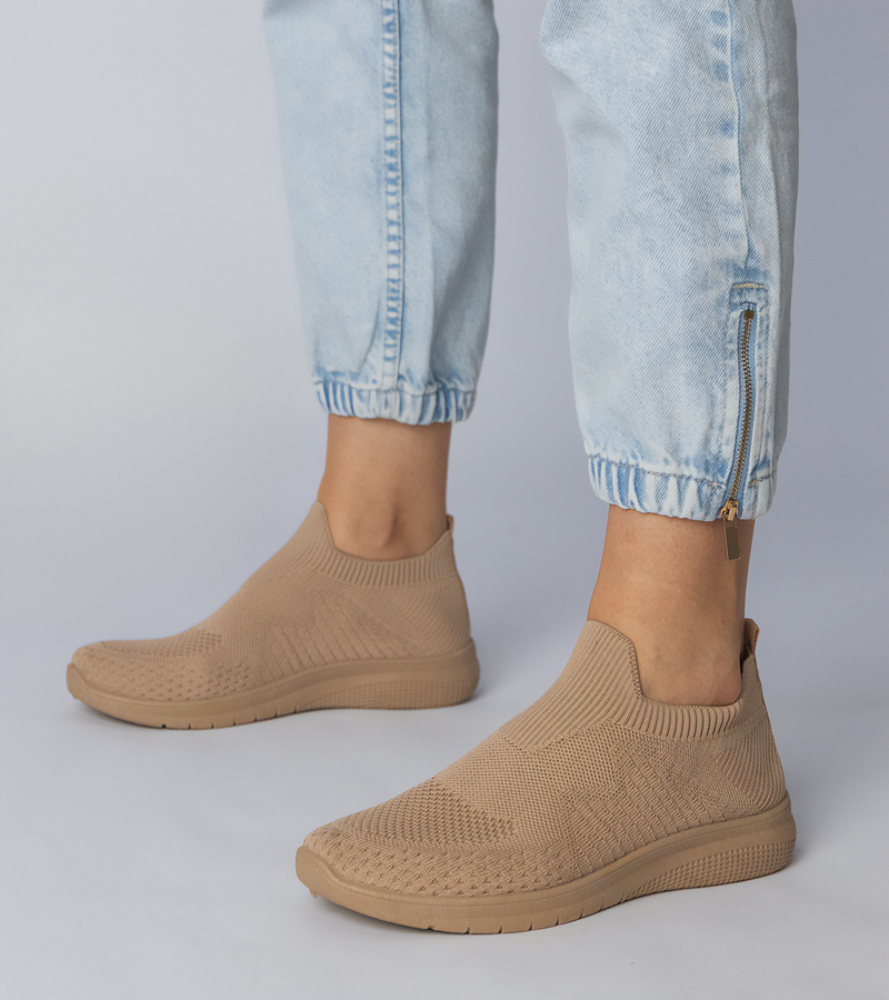 Gemre Adidași sport bej cu guler șosetă Kreta