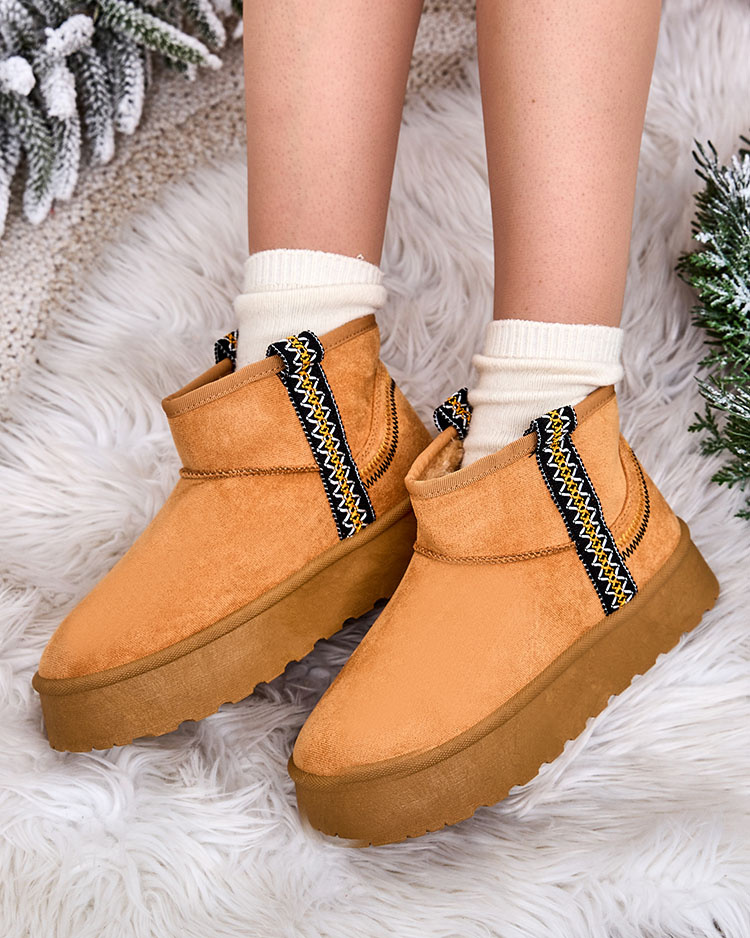 Resti Women's short boots a'la snow boots with ornament Erititta