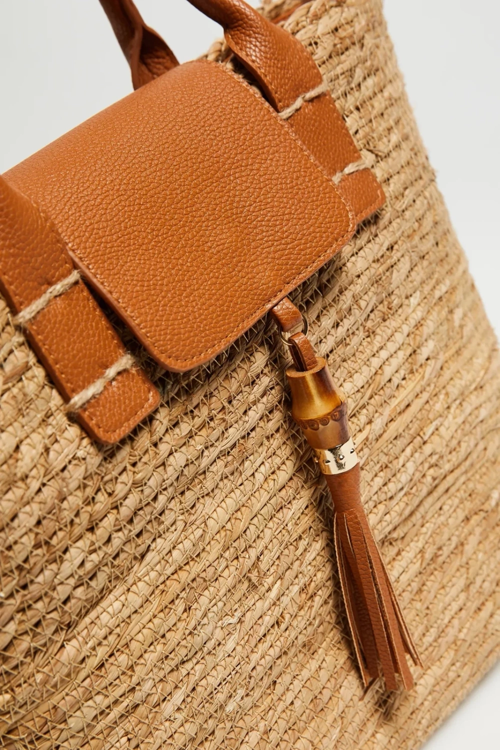 Marisse Beige Basket Bag
