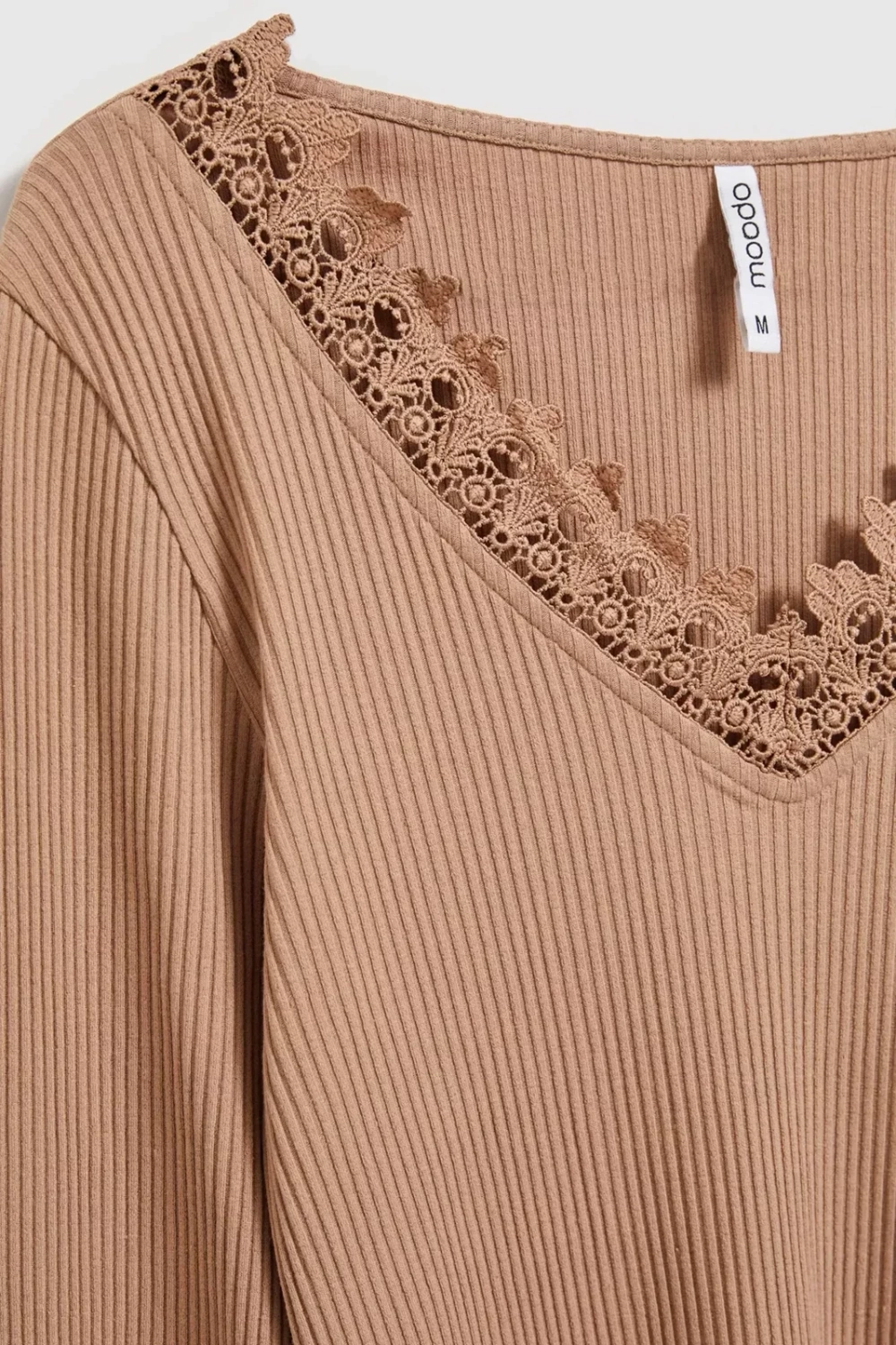 Marisse Blouse With A Lace Neckline