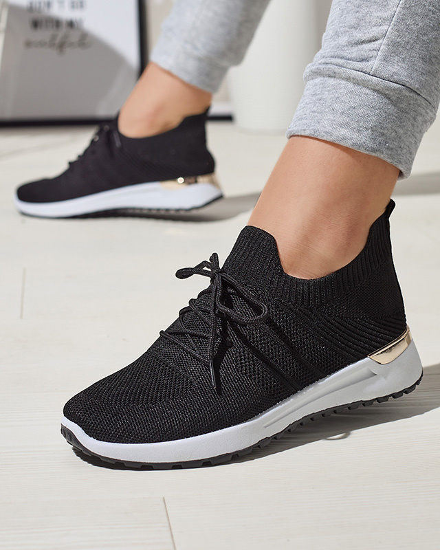 Resti Black woven sports shoes for women Ferroni - Footwear