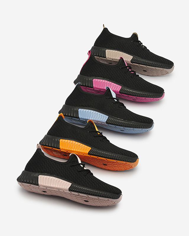 Resti Black women&#039;s sports shoes with pink inserts Keteti - Footwear