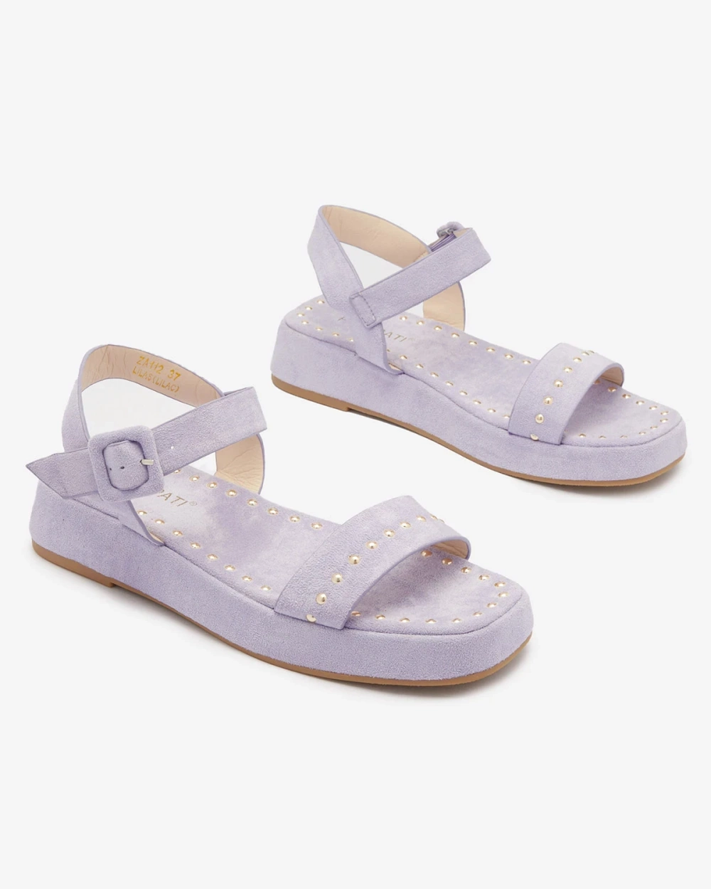 Resti Purple women&#039;s sandals with rhinestones Franssia - Footwear