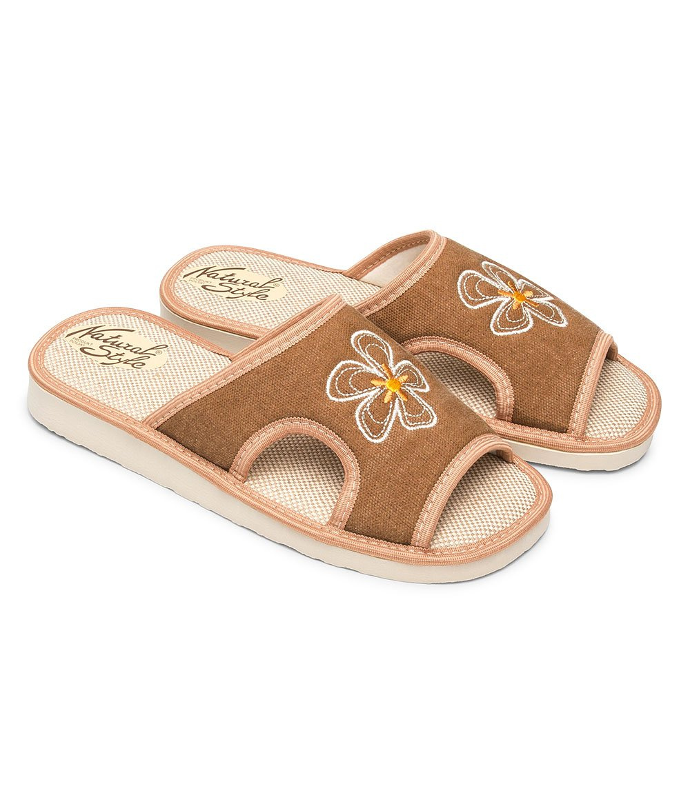 Dámske papuče Natural Style NS-012 hnedé