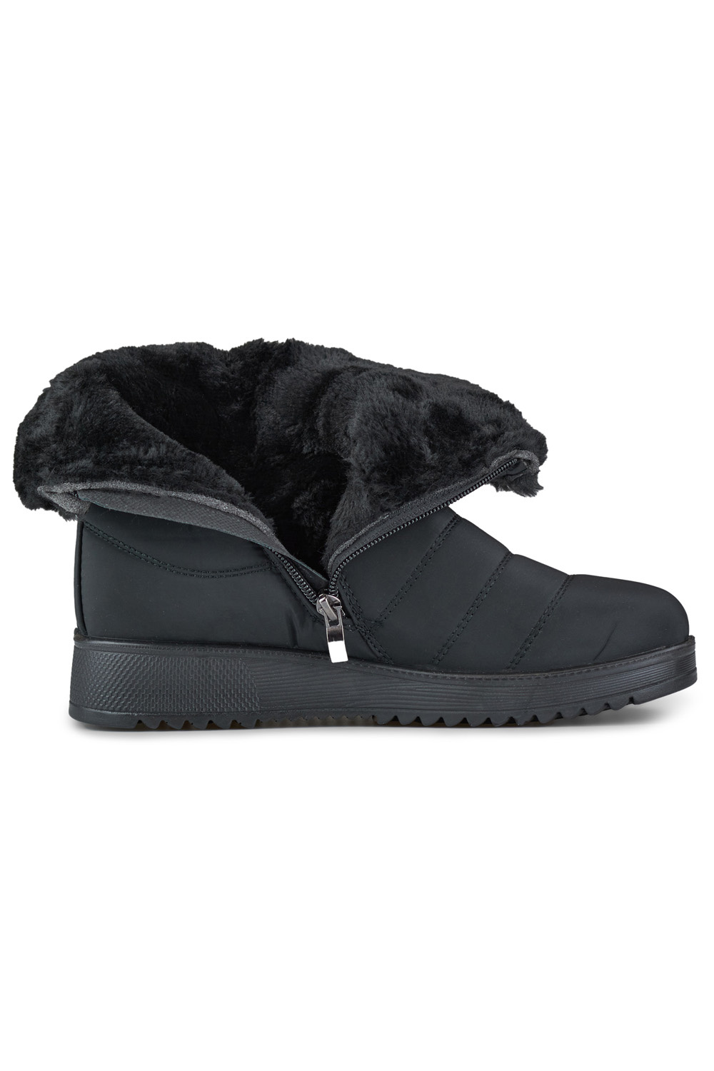 primohurt Śniegowce niskie damskie buty zimowe ocieplane czarne