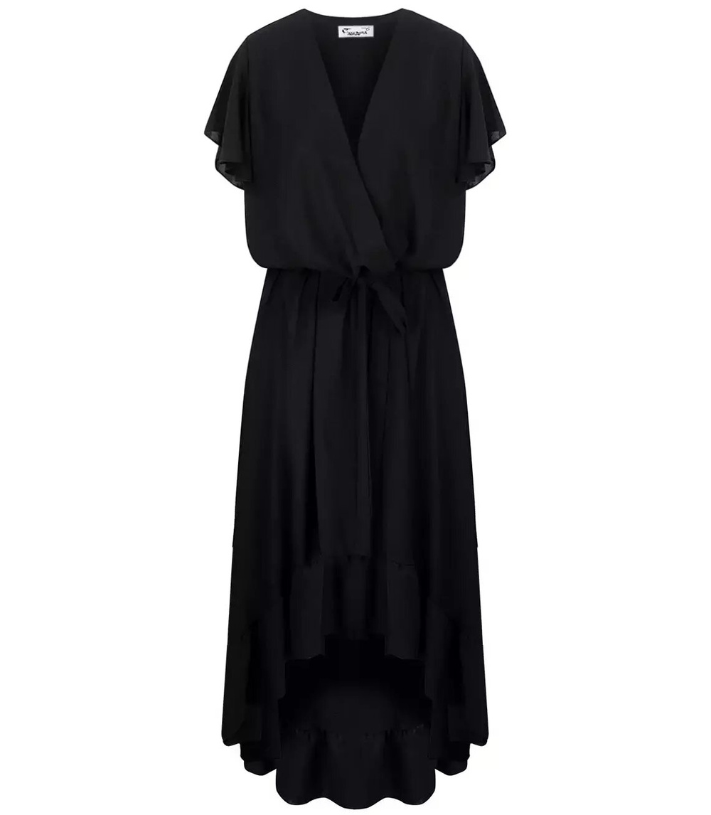 Pri Envelope MAXI dress with Spanish frill