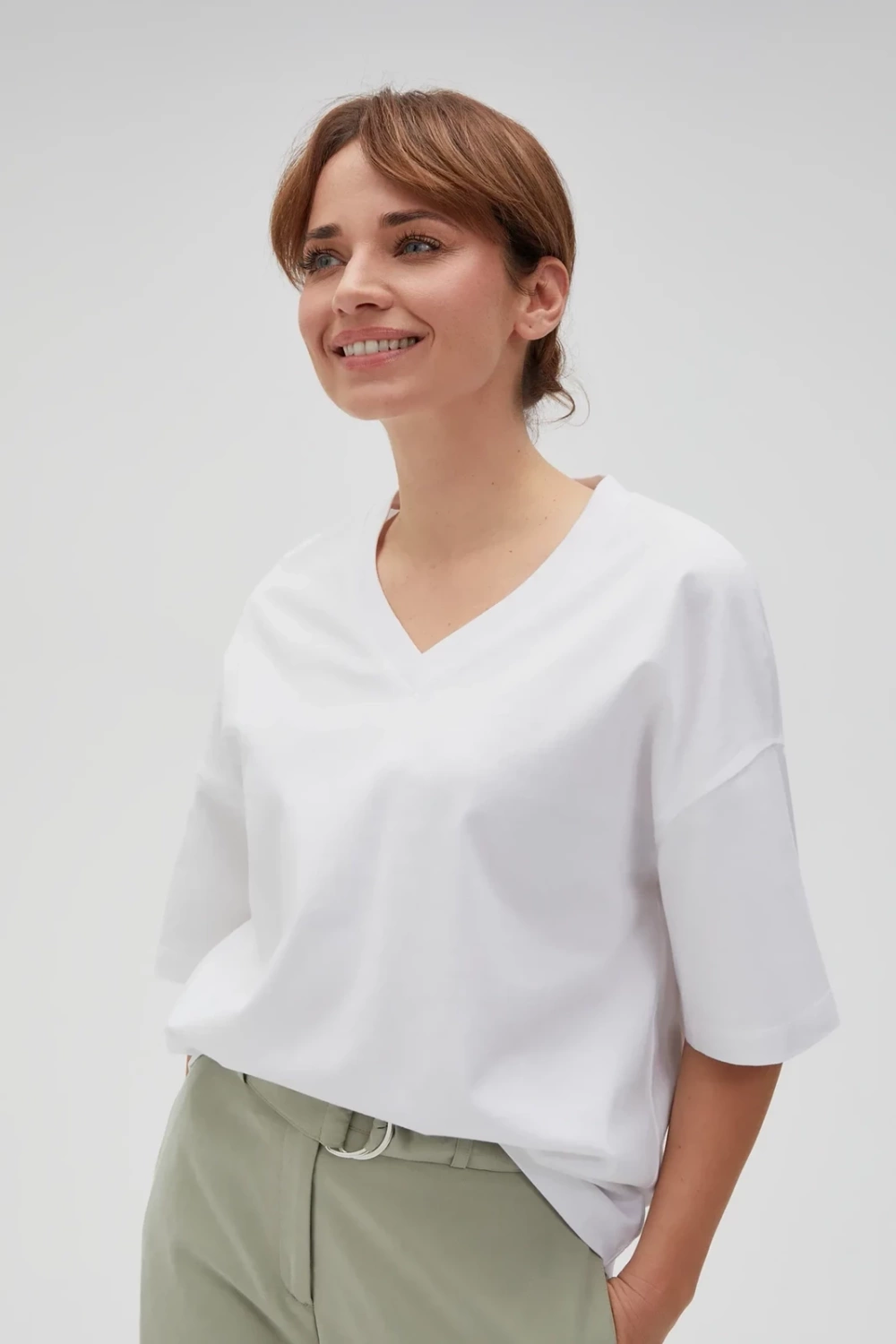 Marisse Women's T-Shirt L-Ts-4613 White