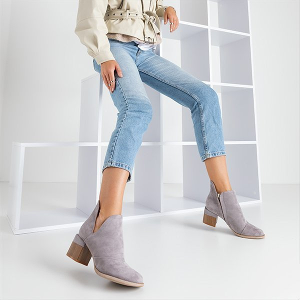 Resti Gray womens ankle boots Jeneuer - Footwear